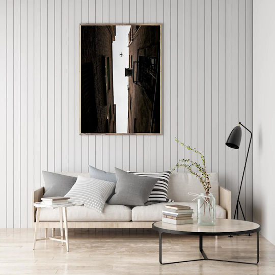 iLovePrints Gemälde Airplane Above Alley Aerial 100x150
