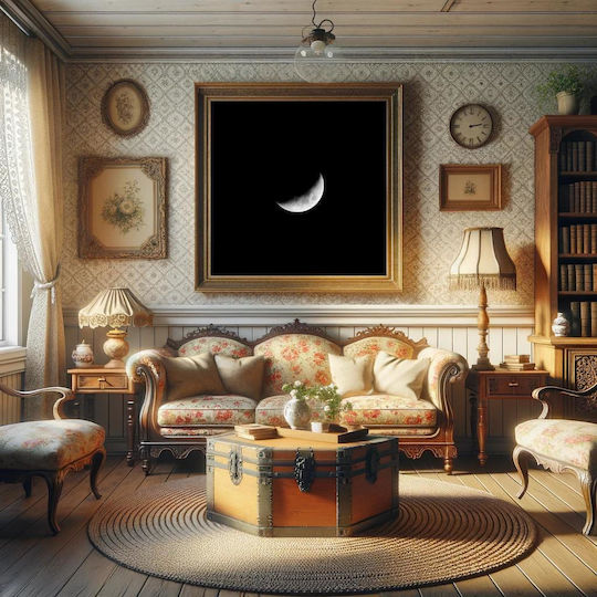 Πίνακας Crescent Moon In Night Sky Ημισέληνος Στον Νυχτερινό Ουρανό 110x110
