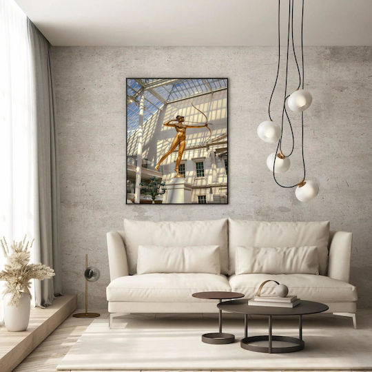 Painting Golden Archer Statue In Sunlit Atrium Golden Archer Statue In Sunlit Atrium 100x150