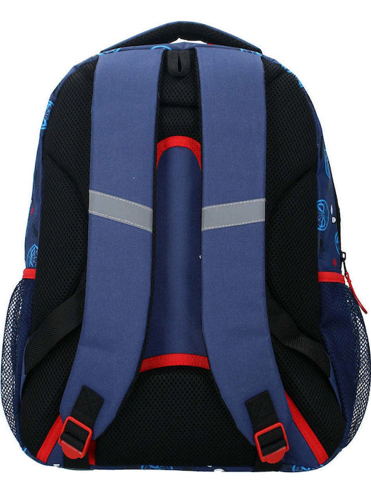 Vintage Lovers School Backpack For Elementary With Water Bottle Holder Blue 34.8 Litre 33 x 24 x 44cm
