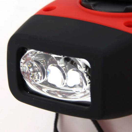 Radio Portabil Multifuncțional 3 în 1 Zola Lanternă LED SOS Solar Încărcare Manuală USB Funcție de Încărcare a Telefonului Mobil Impermeabil 2000 mAh AM FM 130 x 60 x 45 mm Negru Roșu