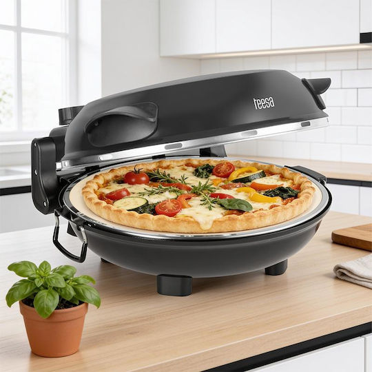 Teesa Elektrischer Pizzaofen 1.2kW Schwarz