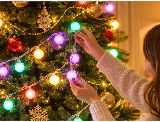 LED Weihnachtsbeleuchtung 7,5 m RGB in Reihe