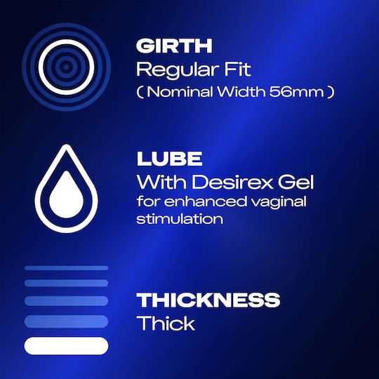 Durex Prezervative Box 30 bucăți cu striații Natural
