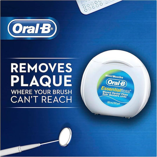 Oral-B Essential Floss Ață Dentară Cerată Cu Aromă De Mentă 100m 5 Bucăți