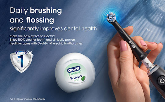 Oral-B Essential Floss Ață Dentară Cerată Cu Aromă De Mentă 100m 5 Bucăți