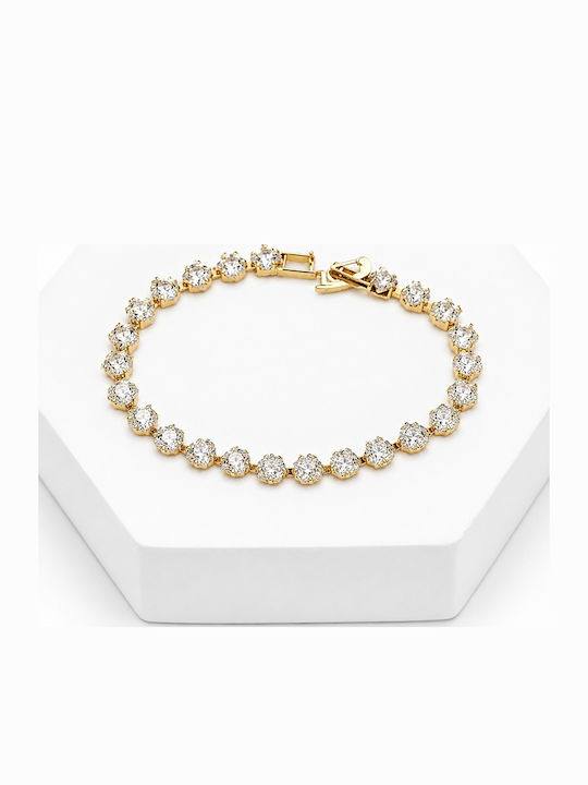 Velve Set Bratari Riviera Placate Cu Aur Cu Zircon Pentru Femei 18cm