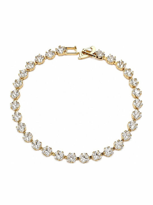Velve Set Bratari Riviera Placate Cu Aur Cu Zircon Pentru Femei 18cm