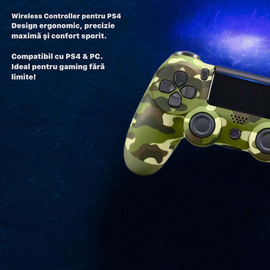 TOY008 Gamepad wireless pentru PS4 verde