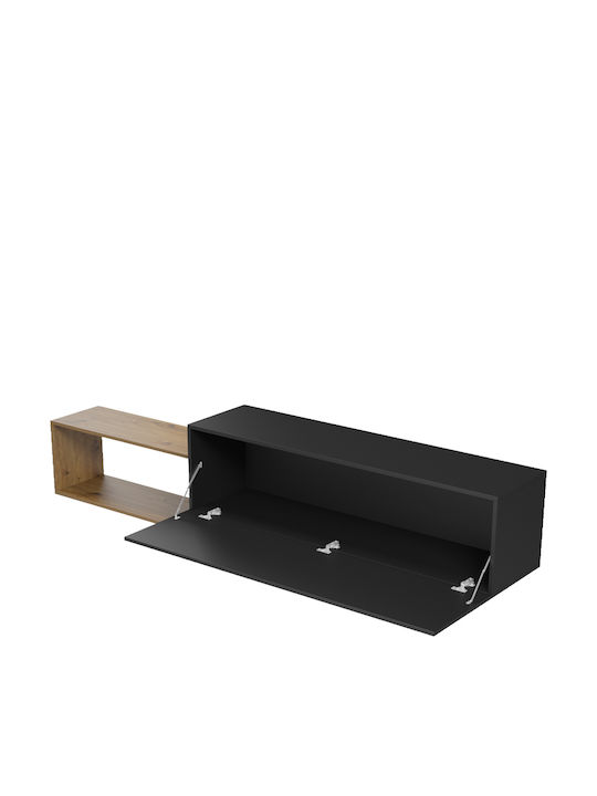 Έπιπλο Τηλεόρασης Olande Μαύρο Μ210xΠ35xΥ48cm