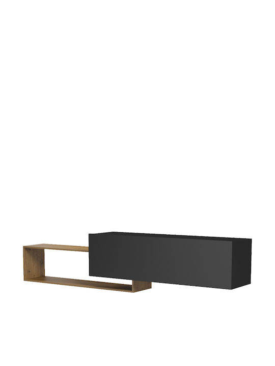 Έπιπλο Τηλεόρασης Olande Μαύρο Μ210xΠ35xΥ48cm