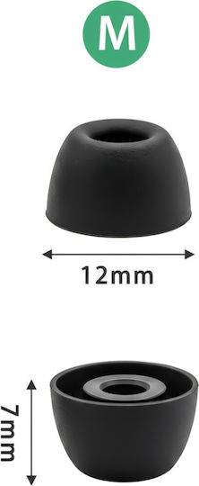 Partel Ανταλλακτικά Eartips TFAIR003 Multi-Pack Μαύρα