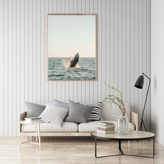 Painting Whale Breaching Surface 100x150