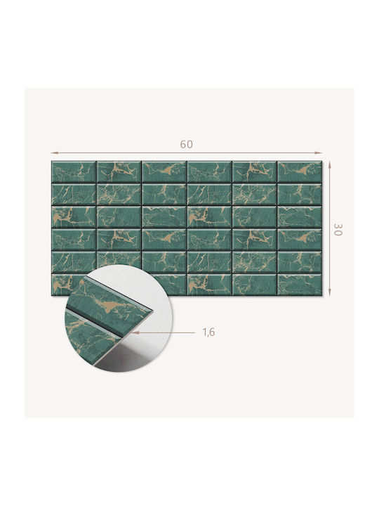 Set Vinyl Kacheln Design Marmor Einfacher Installation 6x60x30 cm