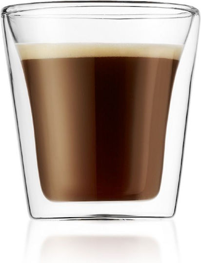 Bodum Canteen Coffee/Freddo Glass Glasses 100ml 10108-10 2pcs