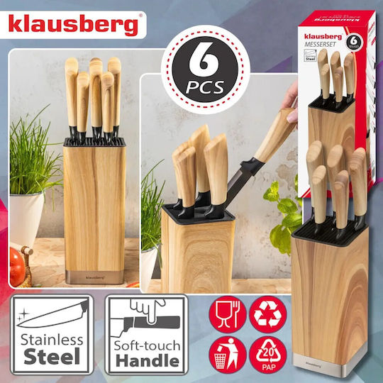 Klausberg Set Knives with Base Made of Stainless Steel 6 Pieces