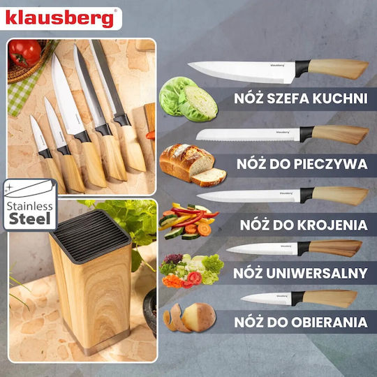 Klausberg Set Knives with Base Made of Stainless Steel 6 Pieces