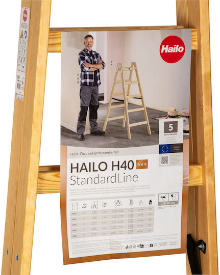 Hailo Scară din aluminiu cu 6 trepte 40εκ.