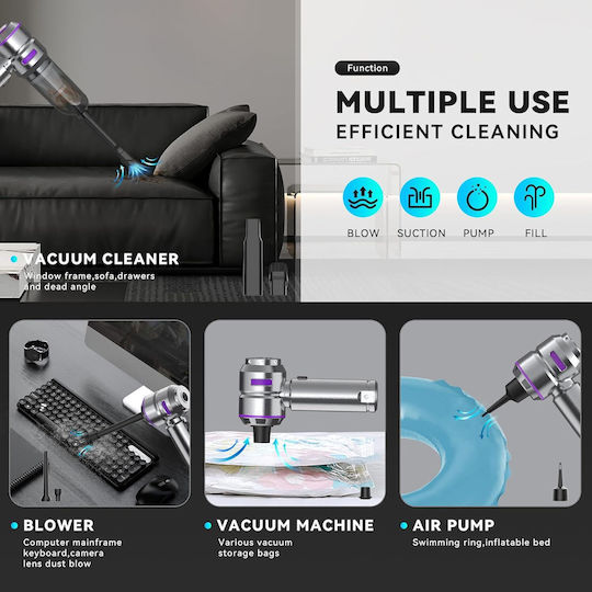 Car Hand Vacuum & Blower 2 in 1 Rechargeable 12V