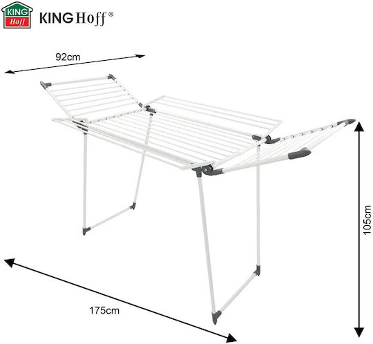 KING Hoff Подов Сгъваем Сушилник