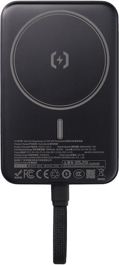 X-One Orbit Magcharge MagSafe Външна батерия 10000mAh 15W с USB-C порт Черна