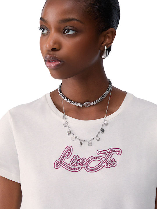 Bluza Damă Bumbac Mâneci Scurte Q9808/bco Lana/liujo