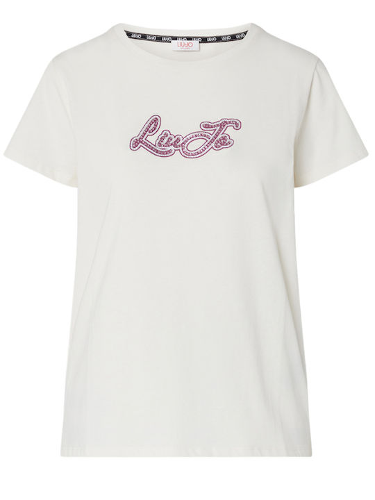 Bluza Damă Bumbac Mâneci Scurte Q9808/bco Lana/liujo