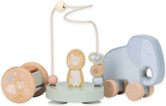 Little Dutch Baby Activity Toy Safari Friends Set Wooden
