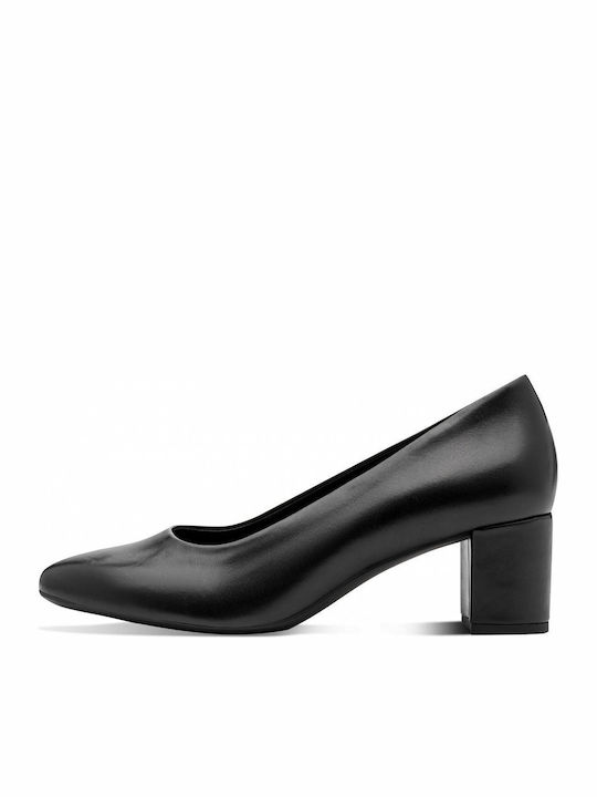 Leather Heels with Medium Heel Black
