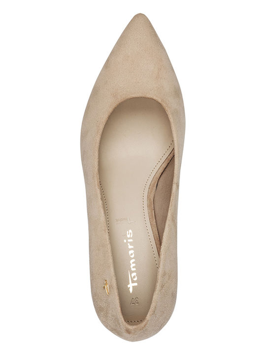 Pointed Toe Heels with Mid Heel Ecru