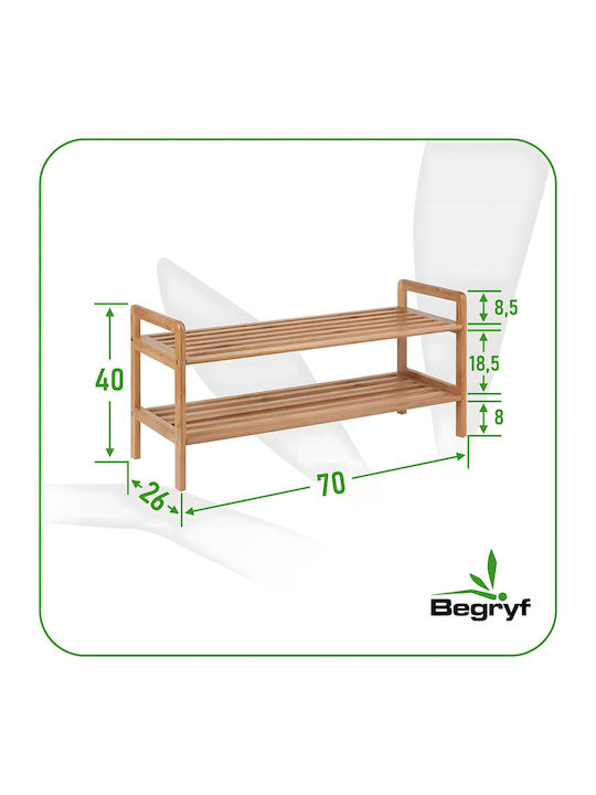 Organizator pantofi din bambus 70x26x40cm