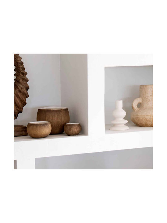Andrea House Aromatisches Kerze im Gefäß mit Kokosnuss Parfüm 12x8cm