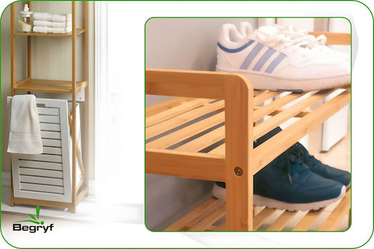 Organizator pantofi din bambus 70x26x40cm