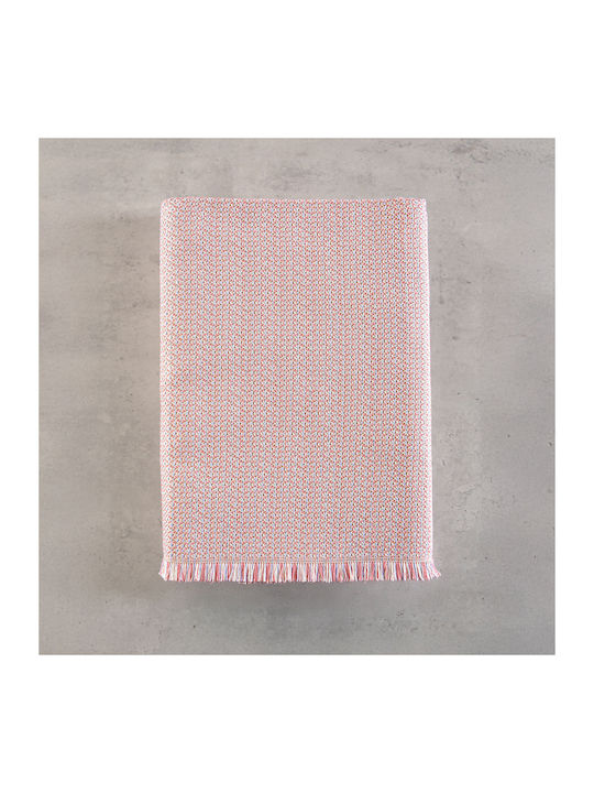 Rythmos Santorini Sofa Throw Jacquard 180x240cm Terra Cotta