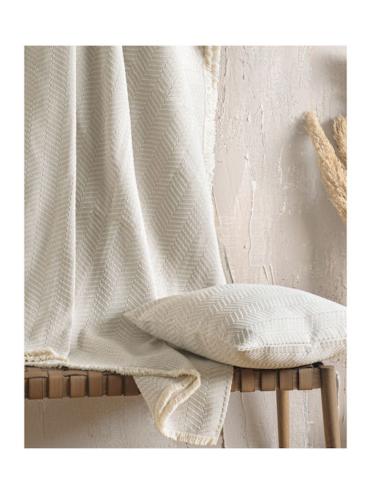 Rythmos Ewan Armchair Throw Jacquard 180x160cm Beige