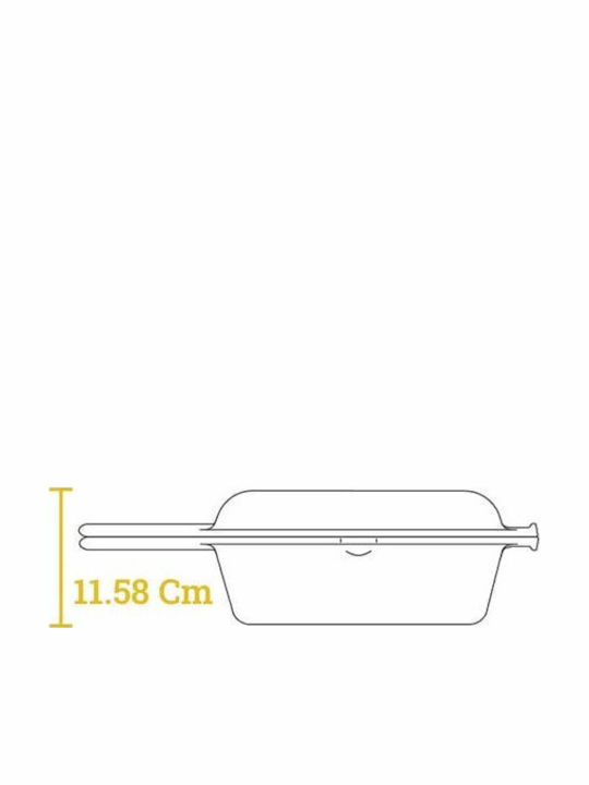 Lodge Pan With Lid made of Cast Iron 26.04cm