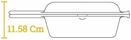 Lodge Pan With Lid made of Cast Iron 26.04cm