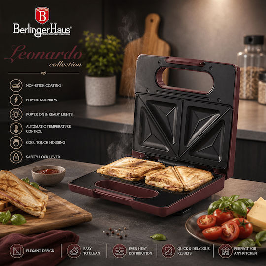 Berlinger Haus Сандвич Мейкър За 2 Тоста 780W