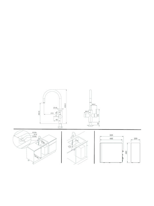 Franke Mythos Water Kitchen Faucet Counter Copper