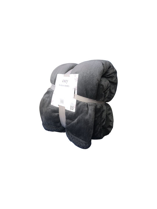 Chios Hellas 35073 Одеяло Sherpa Двойно 200x220см Сиво