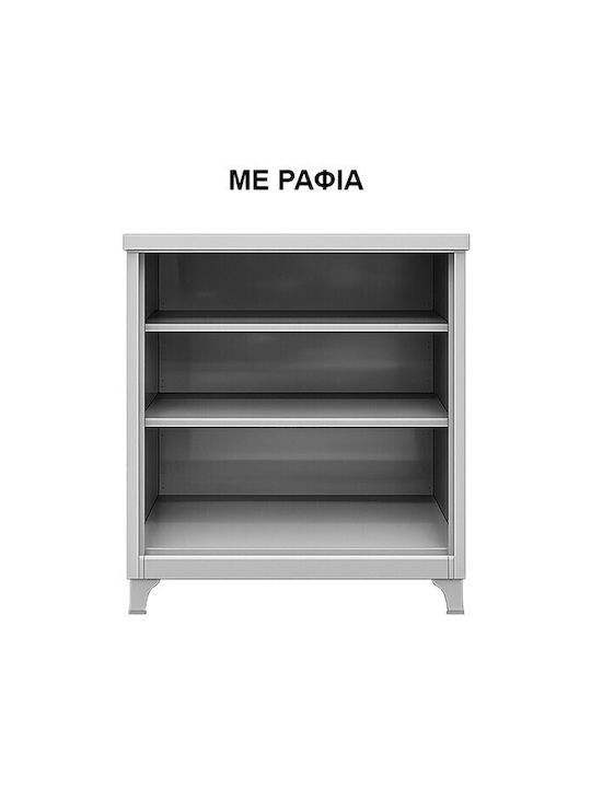 Dulap cu două uși Metal Galvanizat cu 3 Rafturi 70x45x100cm