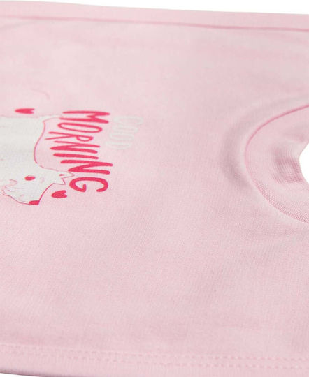 Nina Club Bavetă material textil cu deschidere elastică la gât Roz