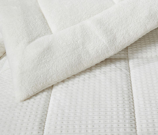 Liolios Home Κουβερτοπάπλωμα Υπέρδιπλο 220x240εκ. Sahara Off White