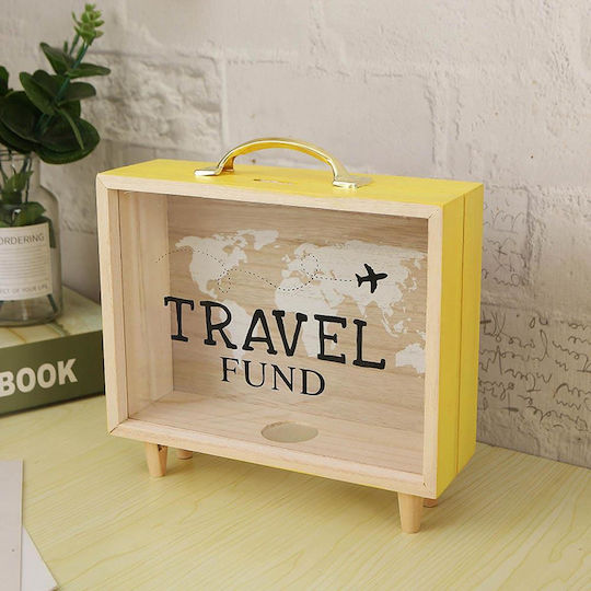Касичка Рамка Дървена Travel Fund В12x20,5x5см