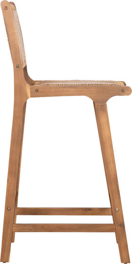 Wooden Outdoor Stool Bar Ruen Natural 40x56x112cm