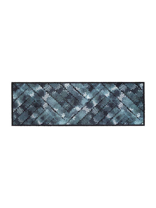 Sdim 008 Texture Kitchen Mat Runner with Anti-slip Underlay Blue 50x150εκ.