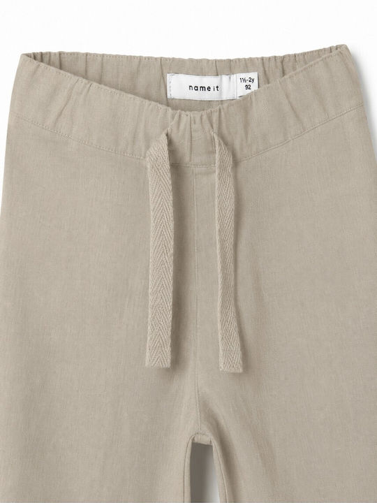 Детски Панталон Ленен Бежов Beige