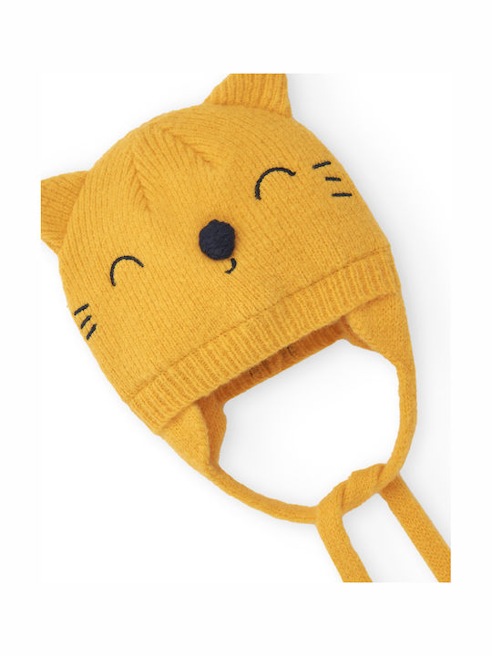 Knitted Yellow Baby Beanie for Newborn