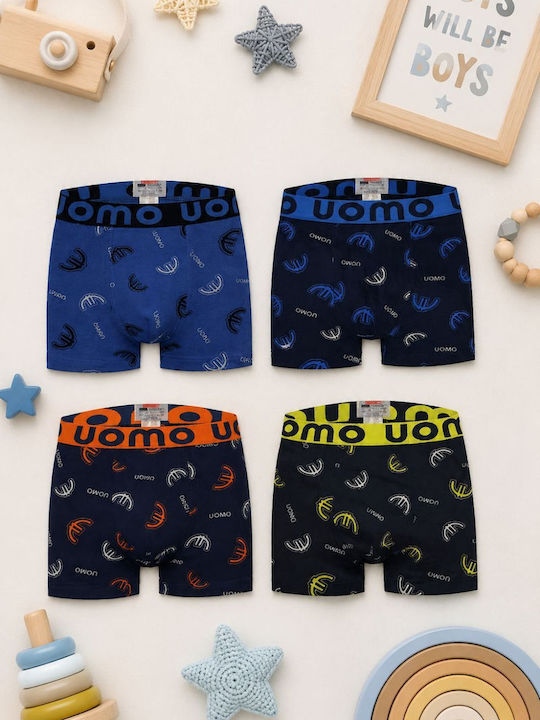 Uomo Set Kids Boxers 4 Pieces Multicolour