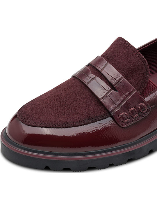 Women's Loafers in Burgundy Colour